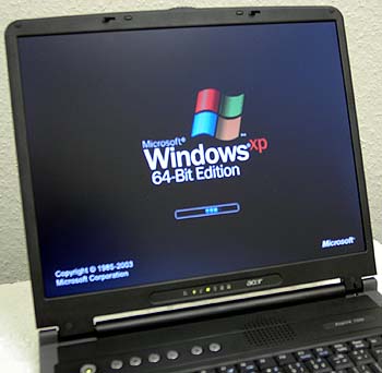 Windows XP 64-bit Edition a notebook.