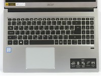 Acer Swift 3 SF315-52 - pracovní plocha, klávesnice, touchpad, čtečka otisku prstu