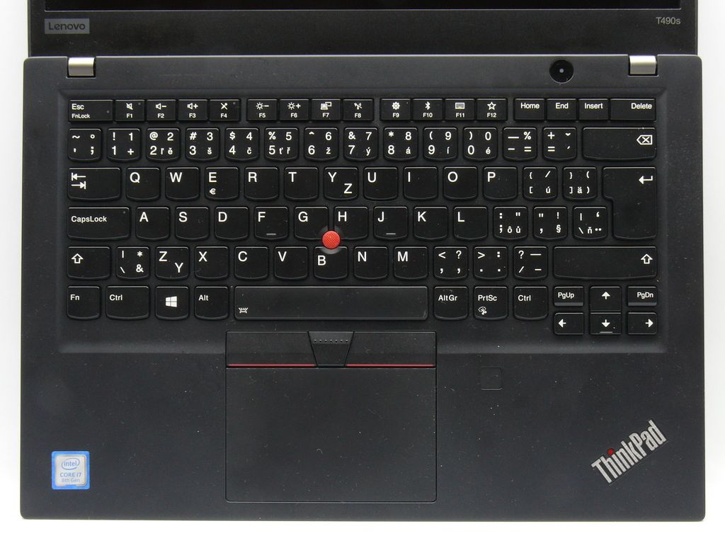 Lenovo ThinkPad T490s - pravoní plocha