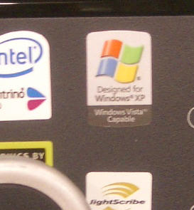 Spatřeno logo "Windows Vista Capable"