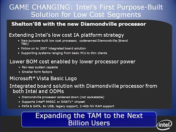 Intel plánuje levnou mobilní platformu