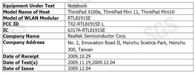 Lenovo možná chystá ThinkPad Mini 10 a Mini 11