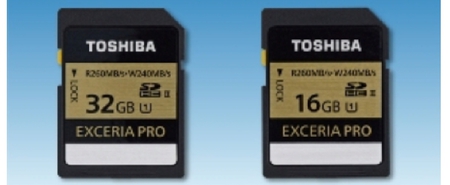 Toshiba představila EXCERIA PRO - nejrychlejší SD kartu