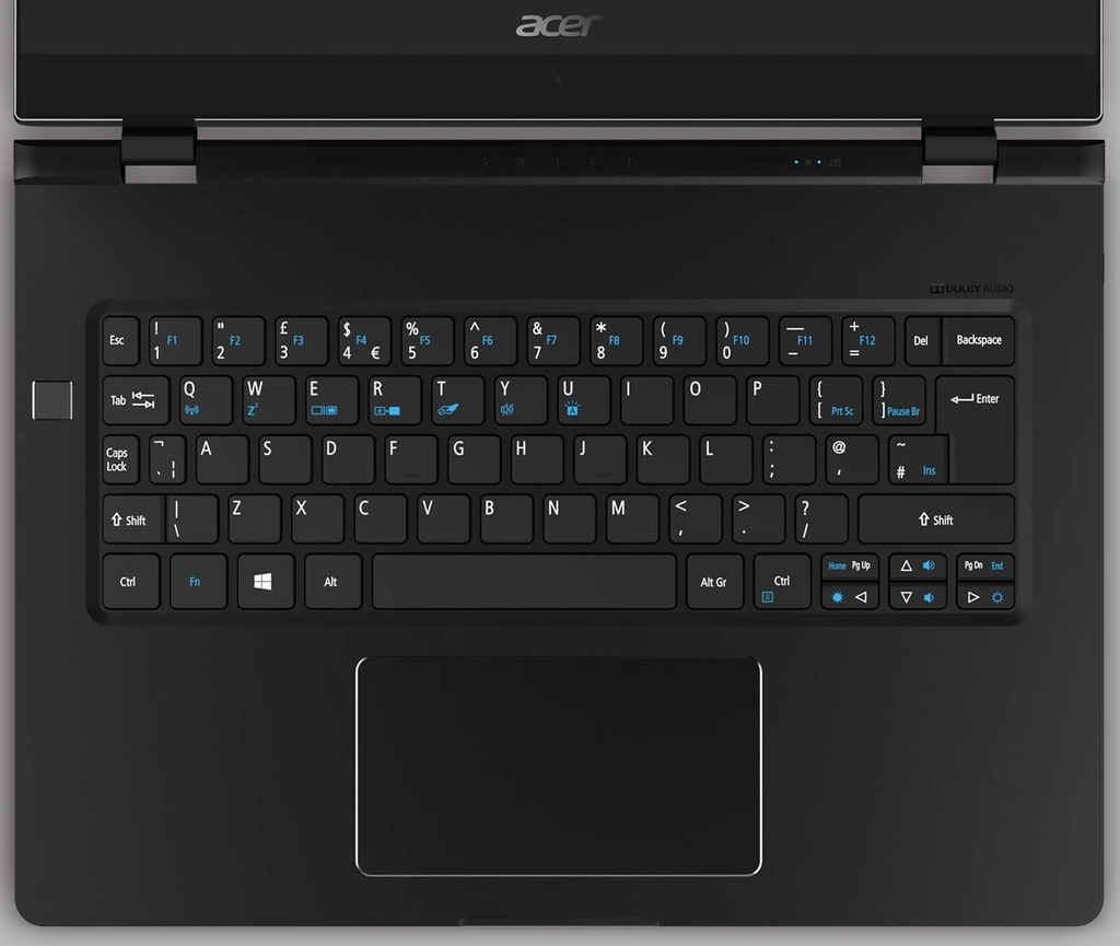 Acer Swift 7 (SF714-51T) - celá pracovní plocha