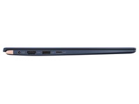 notebook Asus ZenBook 14 UX433 - rozhraní na levém boku: napájení, HDMI, USB-A a USB-C