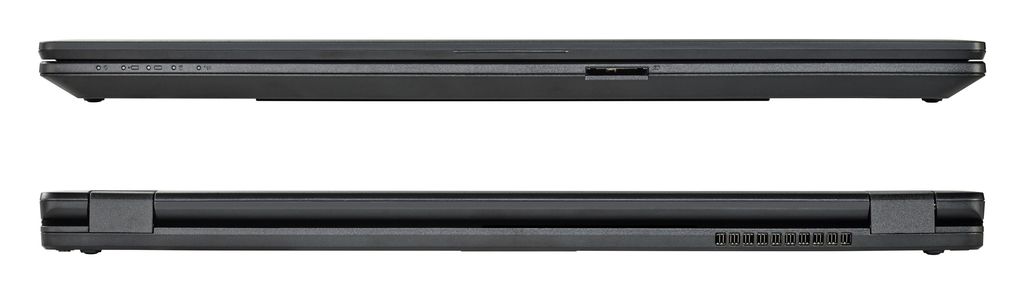 Fujitsu Lifebook E459 - čelo s SD čtečkou a zadek s výdechem chlazení