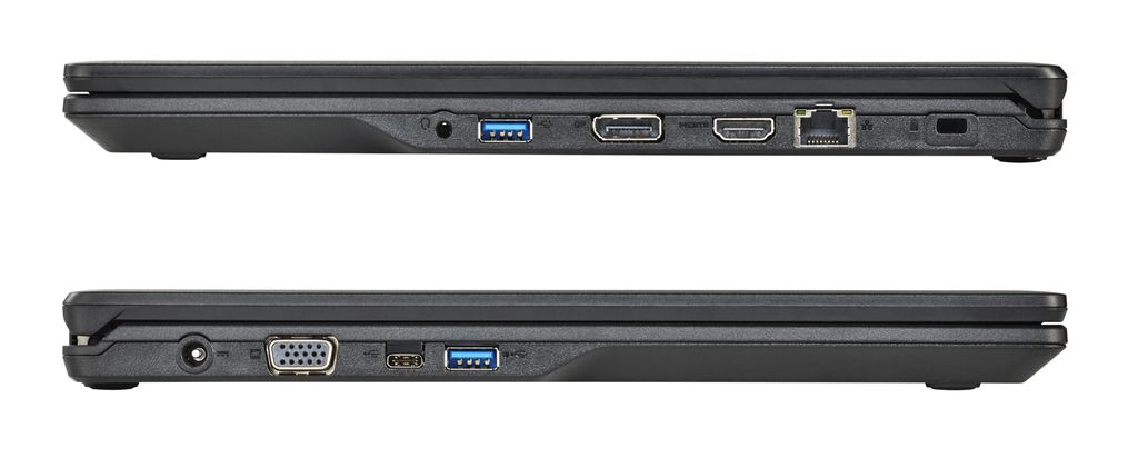 Fujitsu Lifebook E459 - boky s většinou fyzických rozhraní