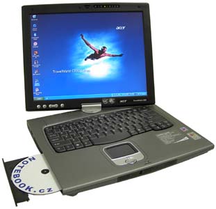 Acer TM C300 - automatická korekce jasu LCD.
