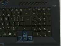 Acer Predator Helios 500 - detail klávesnice, numerický blok