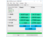 Acer Swift 7 (SF714) - AS SSD, výkony v IOPS