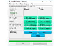 Asus TUF FX504 - výkony SSD v IOPS