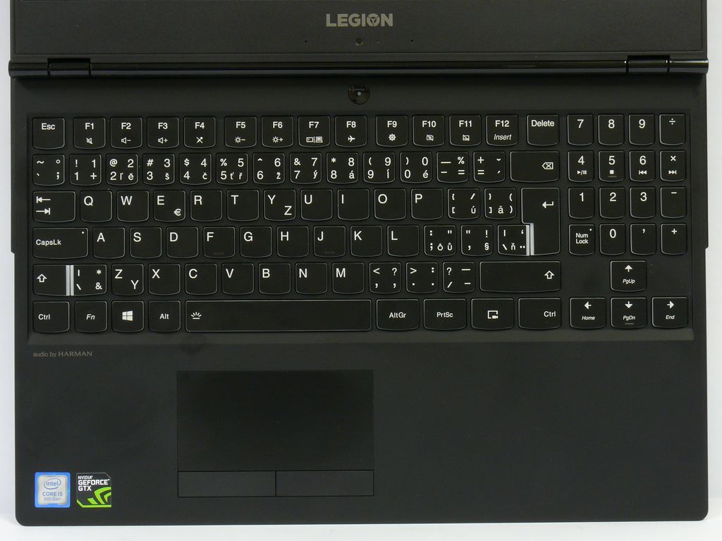 Lenovo Legion Y530 - pracovní plocha notebooku