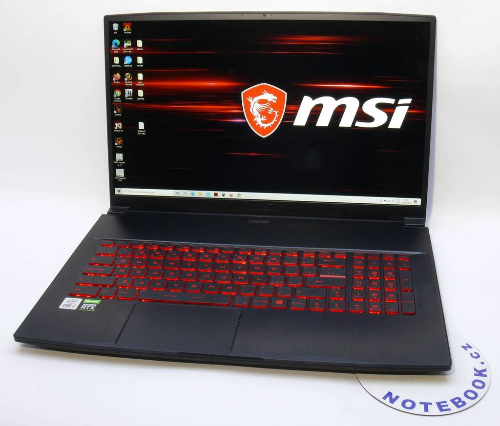 MSI GF75 Thin - 17.3'' herní notebook, v konfiguraci s RTX 3060