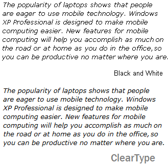 ClearType - k čemu je a jak na něj