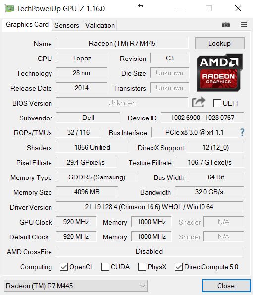 Amd radeon best sale r7 m445 driver