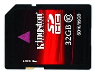 flash karta SDHC třídy 10 od Kingston Digital 32 GB