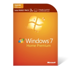 Microsoft - zvýhodněné rodinné balení Windows 7