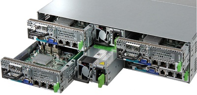 Fujitsu PRIMERGY CX400 - víceuzlový cloud server 