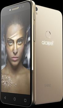 Alcatel SHINE LITE - smartphone ze skla a kovu, čtečka otisku prstu